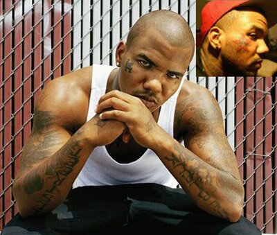 Rap star The Game sported an update to his facial “LA” tattoo with a vibrant 