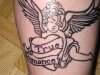 \"True Romance\" heart tattoo with angel