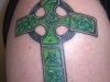 Green celtic cross